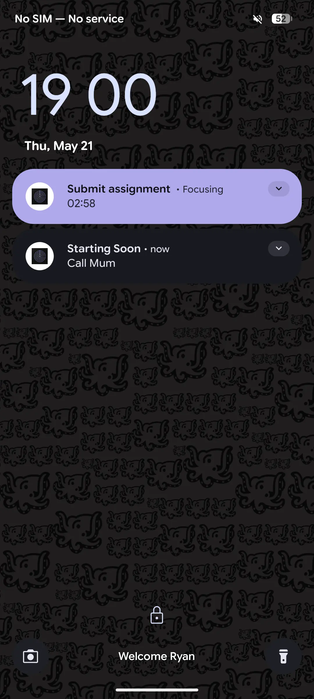 Lock screen notification