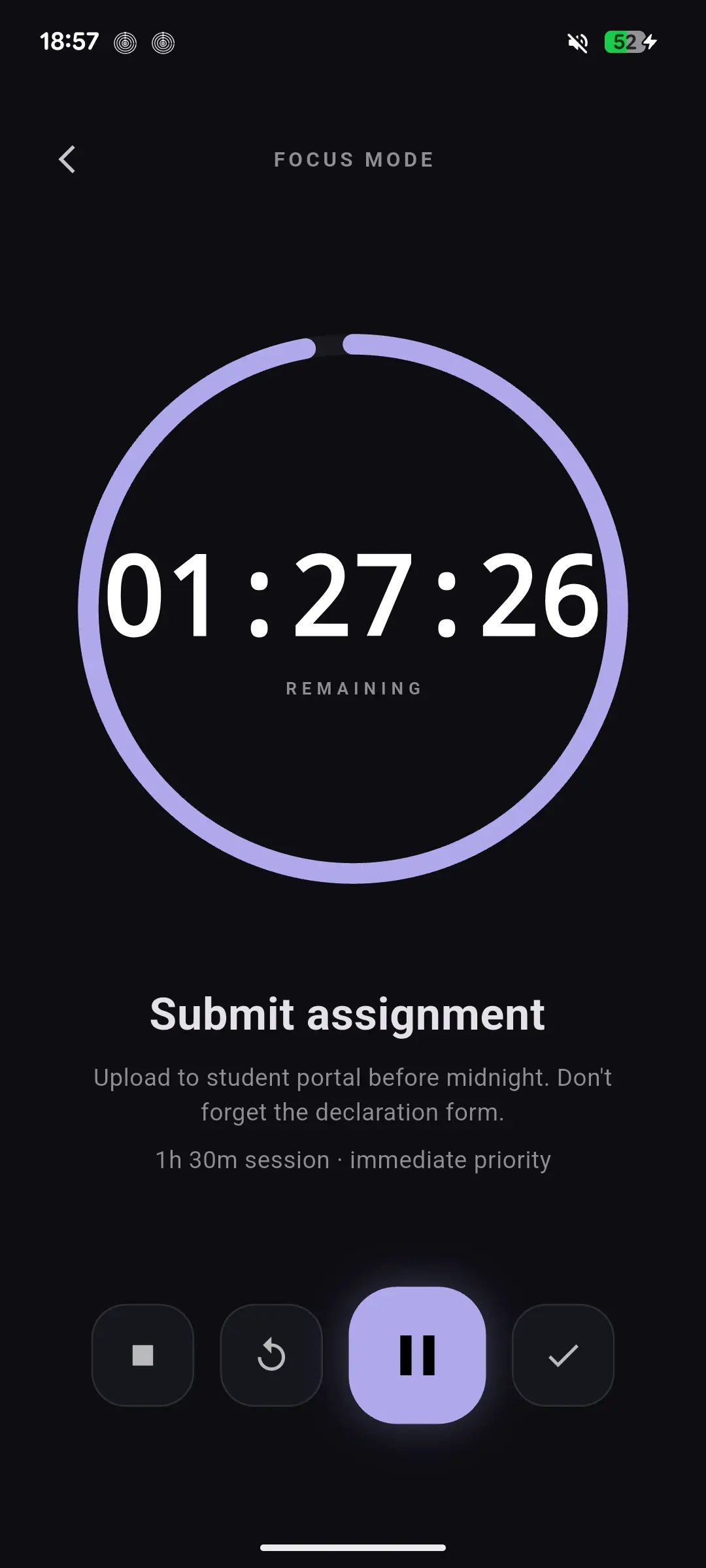 Focus Mode Timer