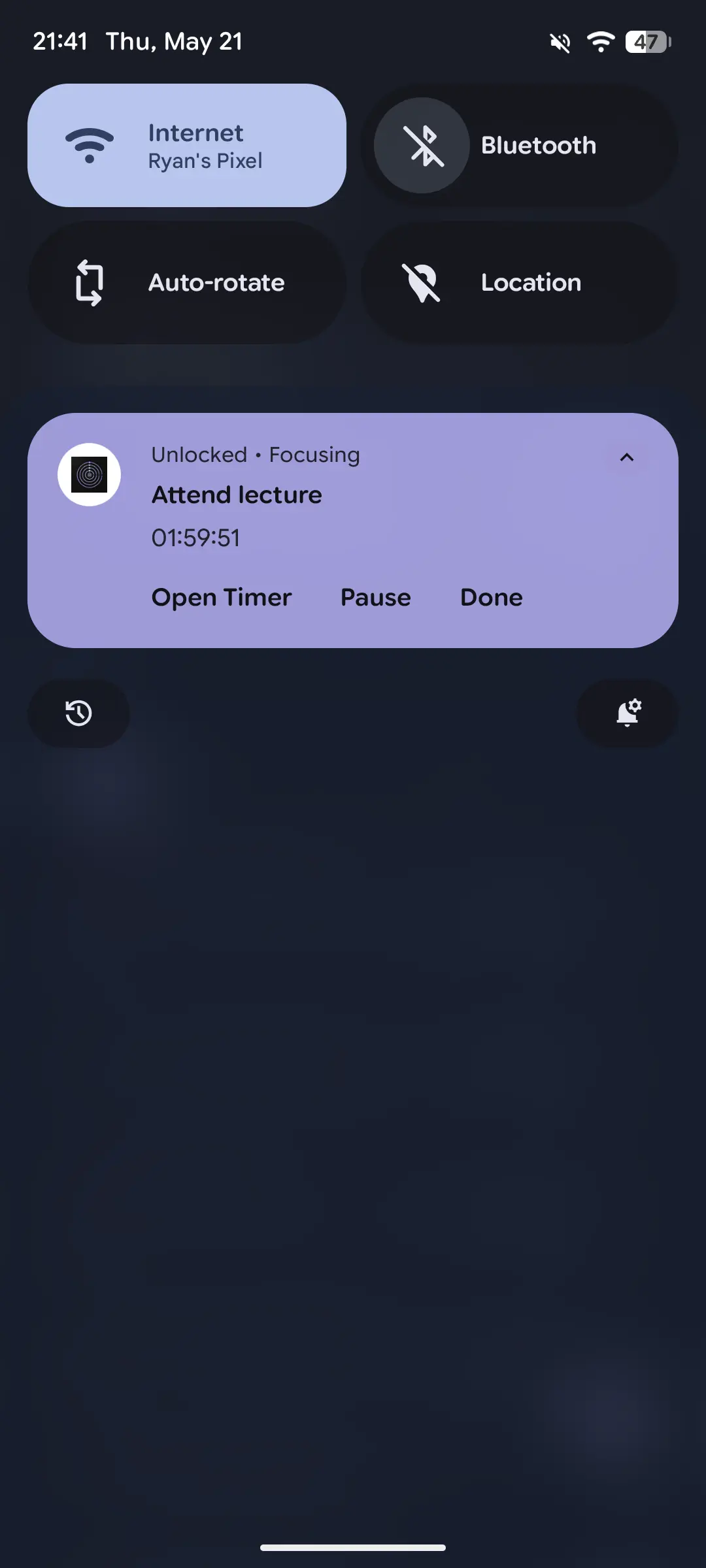 Notification with accent colour