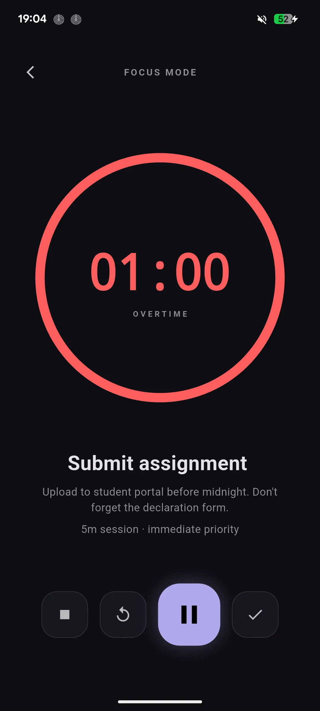 Overtime timer